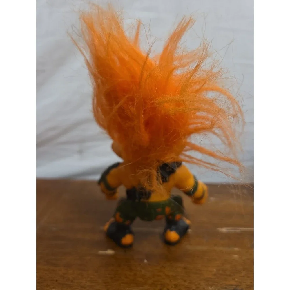 Hasbro Battle Trolls Orange Troll w/ Orange Hair Camouflage Uniform Vintage 1992